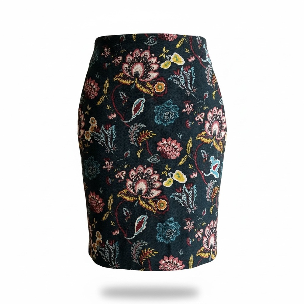 Loft Floral Pencil Skirt
